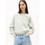 Th Dw0dw21196 Tjw Rlx Scrıpt Crew Ext Kadın Sweatshirt – YEŞİL