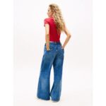 Th Dw0dw21390 Tjw Slım Sh Heart Tee Kadın Tshırt – KIRMIZI - Görsel 3