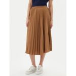 Th Ww0ww43886 Fluıd Pleated Pull On Mıdı Kadın Etek – KAHVERENGİ