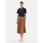 Th Ww0ww43886 Fluıd Pleated Pull On Mıdı Kadın Etek – KAHVERENGİ - Görsel 2