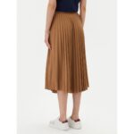 Th Ww0ww43886 Fluıd Pleated Pull On Mıdı Kadın Etek – KAHVERENGİ - Görsel 3