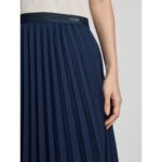 Th Ww0ww43886 Fluıd Pleated Pull On Mıdı Kadın Etek – LACİVERT - Görsel 3