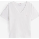 Th Ww0ww43901 Slub Mdrn V-nk Ss Kadın Tshırt – BEYAZ - Görsel 5
