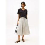 Th Ww0ww43901 Slub Mdrn V-nk Ss Kadın Tshırt – SİYAH - Görsel 3