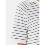 Th Ww0ww45694 Co Jersey Stch Polo V-nk S/s Kadın Sweaters – BEYAZ - Görsel 4