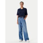 Th Ww0ww45694 Co Jersey Stch Polo V-nk S/s Kadın Sweaters – LACİVERT - Görsel 2