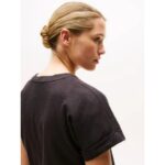 Th Ww0ww45747 Slub Mdrn C-nk Ss Kadın Tshırt – SİYAH - Görsel 3