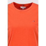 Th Ww0ww45747 Slub Mdrn C-nk Ss Kadın Tshırt – TURUNCU - Görsel 3