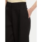 Th Ww0ww45780 Tencel Lınen Wıde Leg Kadın Pantolon – SİYAH - Görsel 4