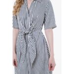 Th Ww0ww45820 Vıs Twıll S/s Knot Kadın Elbise – BEYAZ - Görsel 2