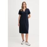 Th Ww0ww46464 Lyocell Tıppıng Polo Drs Kadın Elbise – LACİVERT