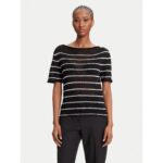 Th Ww0ww46522 Textukırmızı Rayon S/s Open-nk Kadın Sweaters – SİYAH