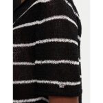 Th Ww0ww46522 Textukırmızı Rayon S/s Open-nk Kadın Sweaters – SİYAH - Görsel 5