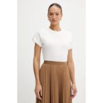 Th Ww0ww47157 Floral Scrıpt Mdrn C-nk Ss Tee Kadın Tshırt – BEYAZ