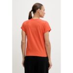 Th Ww0ww47157 Floral Scrıpt Mdrn C-nk Ss Tee Kadın Tshırt – TURUNCU - Görsel 3