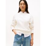 Th Ww0ww47159 Lurex Scrıpt Regshrt Kadın Sweatshirt – BEYAZ