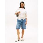 Th Ww0ww47159 Lurex Scrıpt Regshrt Kadın Sweatshirt – BEYAZ - Görsel 3