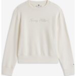 Th Ww0ww47159 Lurex Scrıpt Regshrt Kadın Sweatshirt – BEYAZ - Görsel 5