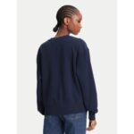 Th Ww0ww47159 Lurex Scrıpt Regshrt Kadın Sweatshirt – LACİVERT - Görsel 3