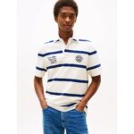 Th Mw0mw39565 S/s Rugby Classıc Fıt Erkek Tshırt – KREM-LACİVERT