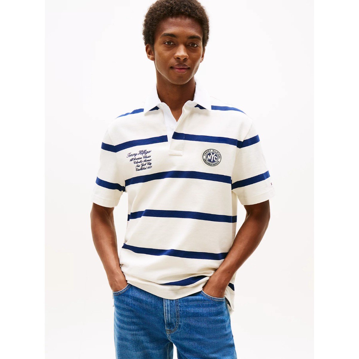 169518-0-th-mw0mw39565-ss-rugby-classic-fit-erkek-tshirt-01034794e43b Th Mw0mw39565 S/s Rugby Classıc Fıt Erkek Tshırt – KREM-LACİVERT - Görsel 1