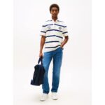 Th Mw0mw39565 S/s Rugby Classıc Fıt Erkek Tshırt – KREM-LACİVERT - Görsel 3