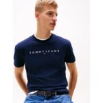 Th Dm0dm20744 Tjm Reg Lınear Logo Tee Ext Erkek Tshirt – LACİVERT - Görsel 2