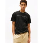 Th Dm0dm20744 Tjm Reg Lınear Logo Tee Ext Erkek Tshirt – SİYAH