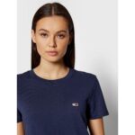 Th Dw0dw09198 Tjw Regular Jersey C Neck Kadın Tshirt – LACİVERT - Görsel 4