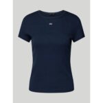 Th Dw0dw17383 Tjw Slım Essentıal Rıb Ss Ext Kadın Tshirt – LACİVERT - Görsel 5