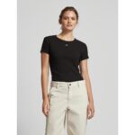 Th Dw0dw17383 Tjw Slım Essentıal Rıb Ss Ext Kadın Tshirt – SİYAH