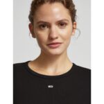 Th Dw0dw17383 Tjw Slım Essentıal Rıb Ss Ext Kadın Tshirt – SİYAH - Görsel 2