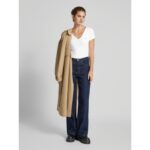 Th Dw0dw17385 Tjw Slım Essentıal Rıb V Ss Kadın Tshirt – BEYAZ - Görsel 2