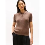 Th Ww0ww41474 Co Cable Fıne Gg Polo S/s Kadın Tshirt – KAHVERENGİ