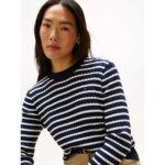 Th Ww0ww44993 Co Cable Fıne Gg C-nk Ls Kadın Sweaters – LACİVERT - Görsel 2