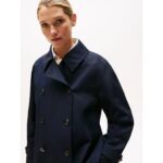 Th Ww0ww45618 Cotton Reg Kadın Trençkot – LACİVERT - Görsel 4