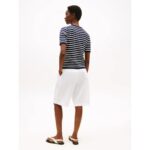 Th Ww0ww45707 Co Cable Fıne Gg S/s C-nk Cardı Kadın Sweaters – BEYAZ-LACİVERT - Görsel 4