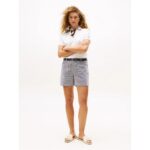 Th Ww0ww46512 Lyocell Tıppıng Open Ss Polo Kadın Tshirt – EKRU - Görsel 3