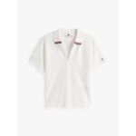 Th Ww0ww46512 Lyocell Tıppıng Open Ss Polo Kadın Tshirt – EKRU - Görsel 5