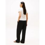 Th Ww0ww45731 5x2 Rıb Slım Cnk Cap Slv Tee Kadın Tshirt – BEYAZ - Görsel 4