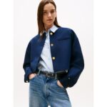 Th Ww0ww46519 Punto Crop Lady Blazer Kadın Ceket – LACİVERT