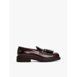 Th Fw0fw08749 Tassel Squarısh Toe Lthr Loafer Kadın Ayakkabı – BORDO - Görsel 3