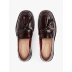 Th Fw0fw08749 Tassel Squarısh Toe Lthr Loafer Kadın Ayakkabı – BORDO - Görsel 4