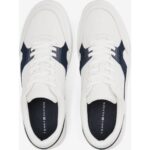 Th Fm0fm05551 Th Court Craft Lth Erkek Sneakers – BEYAZ-LACİVERT - Görsel 3