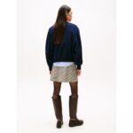 Th Ww0ww48269 Classıc Scrıpt Terry Kadın Sweatshırt – LACİVERT - Görsel 3