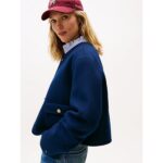 Th Ww0ww47446 Df Wool Blend Reg Lady Kadın Ceket – LACİVERT - Görsel 2