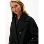 Th Ww0ww47479 Df Wool Blend Reg Peacoat Kadın Mont – SİYAH - Görsel 2