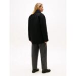 Th Ww0ww47479 Df Wool Blend Reg Peacoat Kadın Mont – SİYAH - Görsel 4