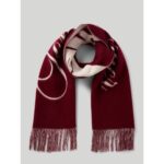 Th Aw0aw17786 Tommy Scrıpt Logo Scarf Kadın Eşarp – BORDO