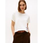 Th Ww0ww47314 Th Scrıpt Rlx Ss Tee Kadın Tshırt – KREM